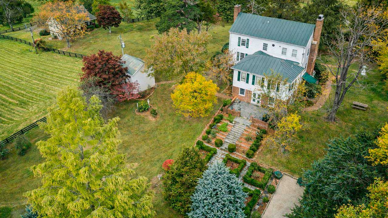 Mill Hill Farm historic Nelson County property along the Rockfish River with rolling farmland